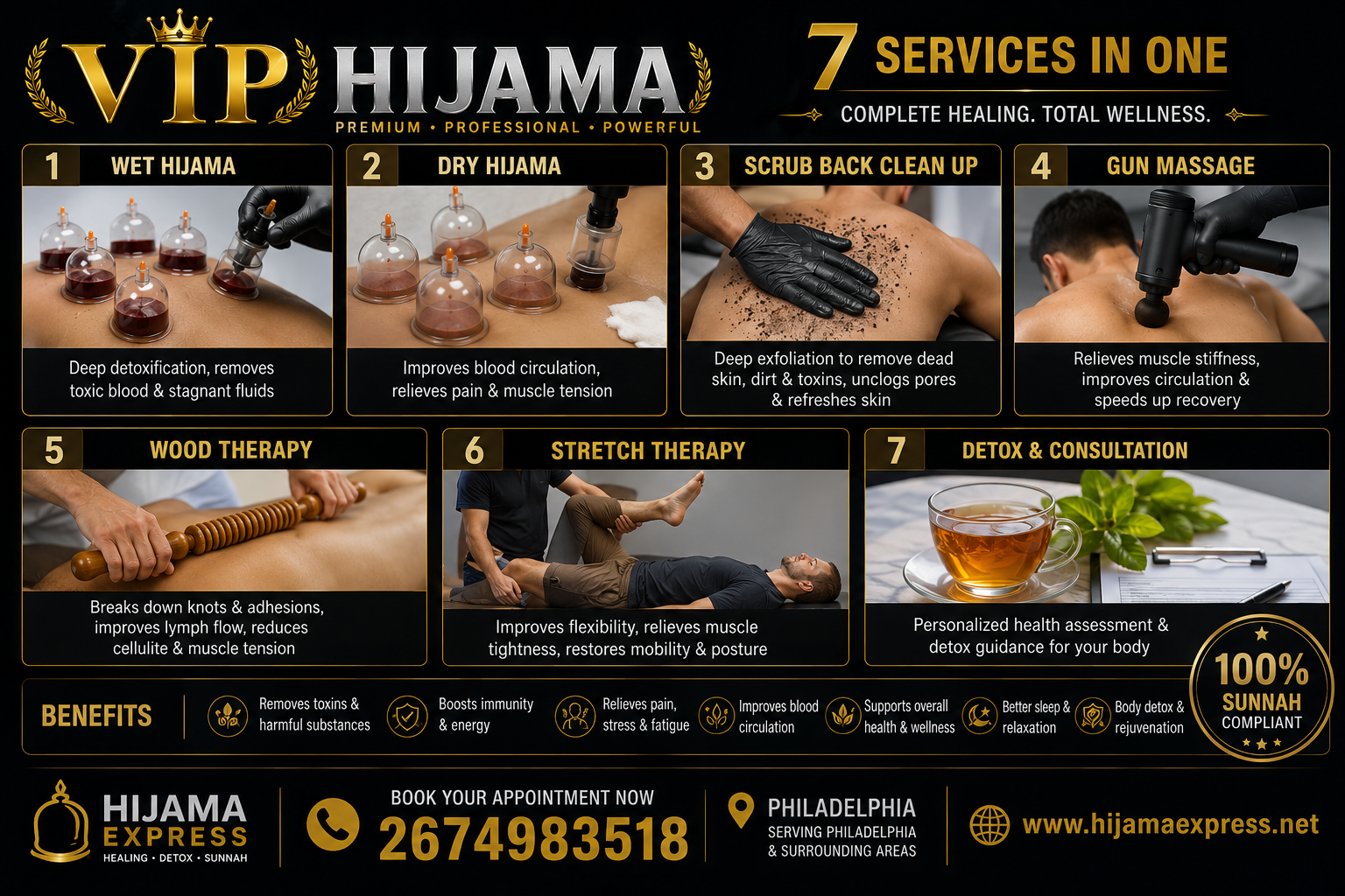 VIP Hijama – 7 Services in 1 (Back Treatment)